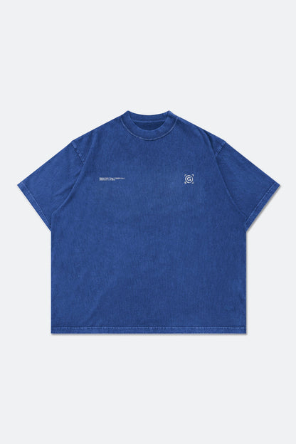 GROCERY DAILY ESSENTIALS WASHED GRAPHIC BOXY TEE/ BLUE - GROGROCERY