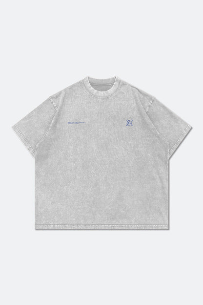 GROCERY DAILY ESSENTIALS WASHED GRAPHIC BOXY TEE/ GREY - GROGROCERY