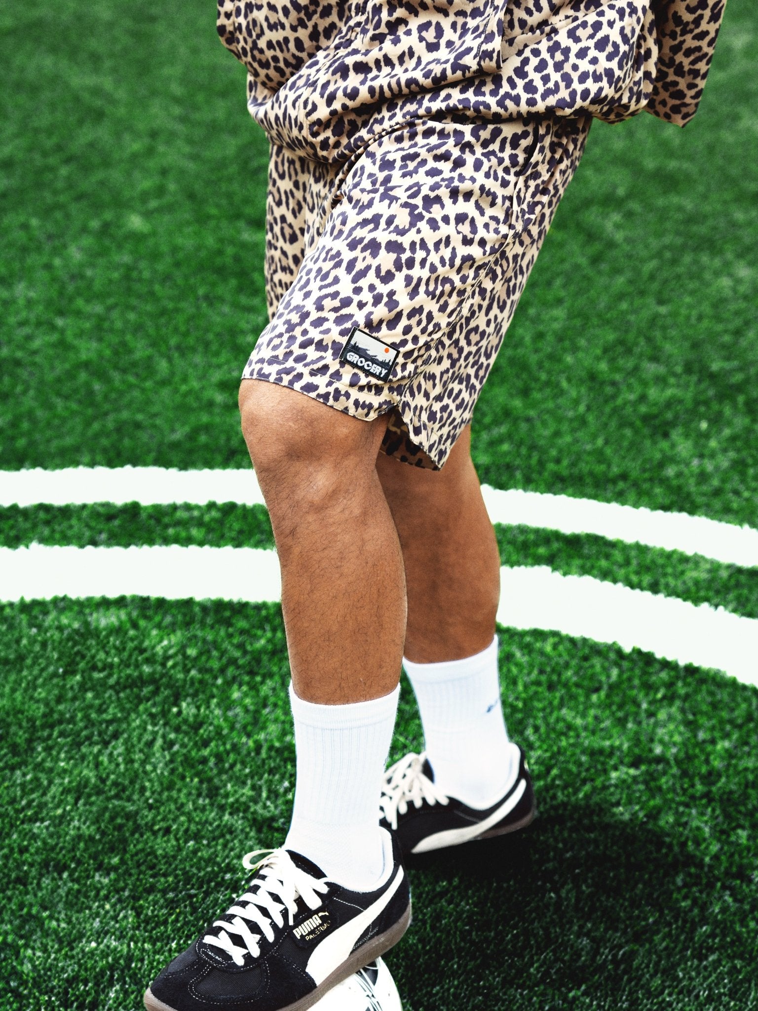 GROCERY DAILY NYLON SHORTS/ LEOPARD - GROGROCERY
