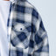 GROCERY DETACHABLE HOOD CHECK OVERSHIRT/ NAVY & WHITE - GROGROCERY