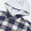 GROCERY DETACHABLE HOOD CHECK OVERSHIRT/ NAVY & WHITE - GROGROCERY