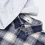 GROCERY DETACHABLE HOOD CHECK OVERSHIRT/ NAVY & WHITE - GROGROCERY