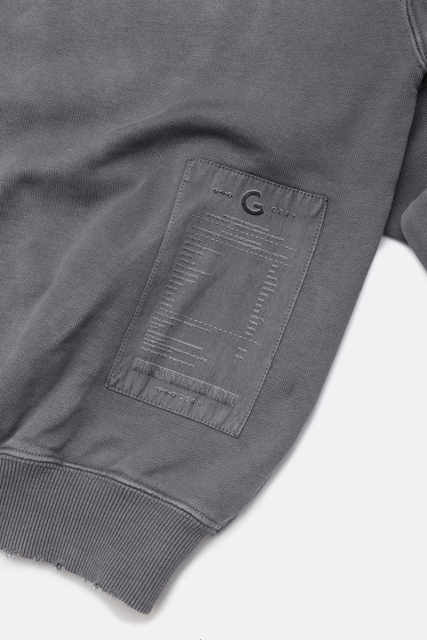 GROCERY DIRTY WASHED INVOICE CREWNECK SWEATER/ WASHED GREY - GROGROCERY