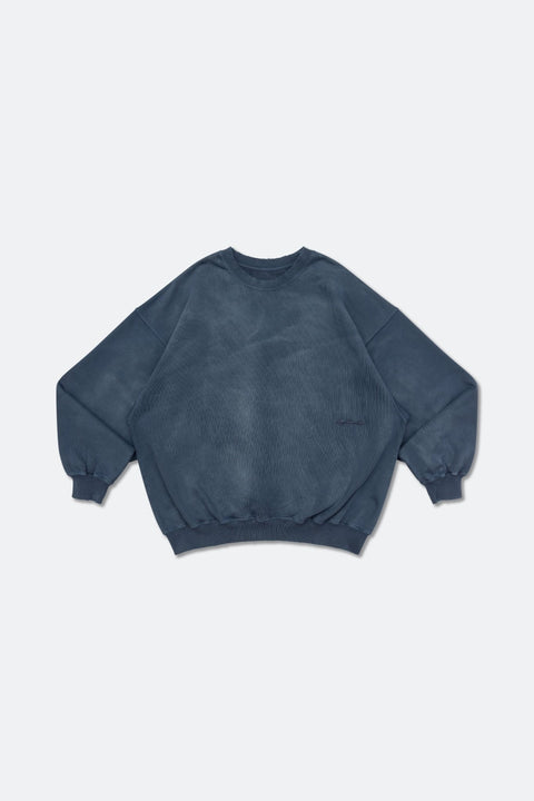 GROCERY DIRTY WASHED INVOICE CREWNECK SWEATER/ WASHED NAVY - GROGROCERY