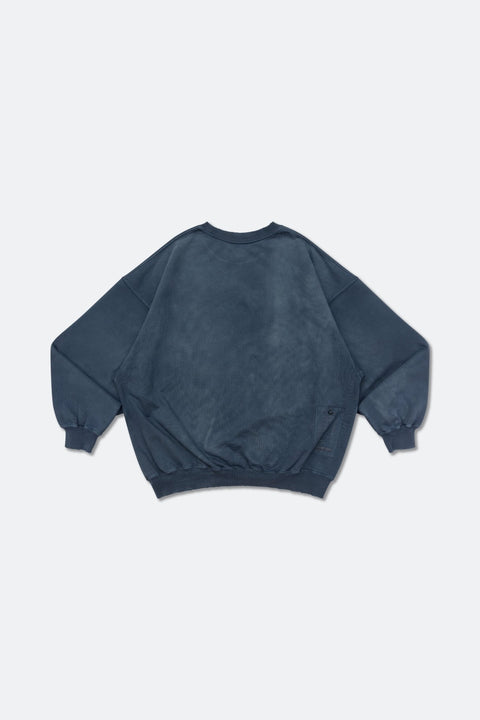 GROCERY DIRTY WASHED INVOICE CREWNECK SWEATER/ WASHED NAVY - GROGROCERY