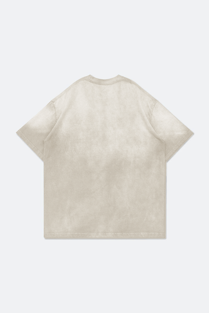 GROCERY DIRTY WASHED INVOICE POCKET TEE/ FADED CREAM - GROGROCERY