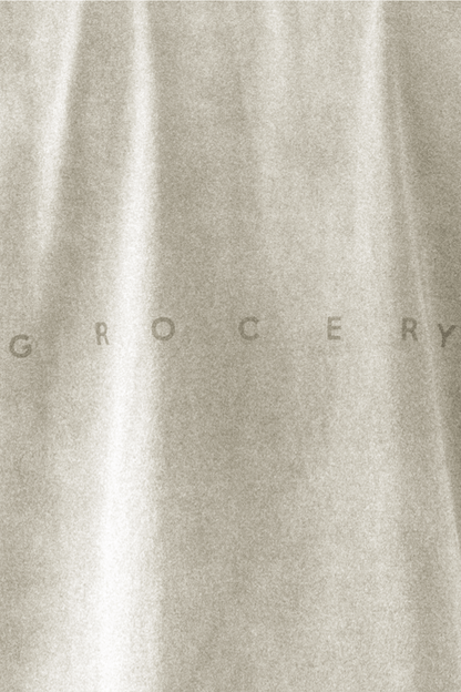GROCERY DIRTY WASHED INVOICE POCKET TEE/ FADED CREAM - GROGROCERY