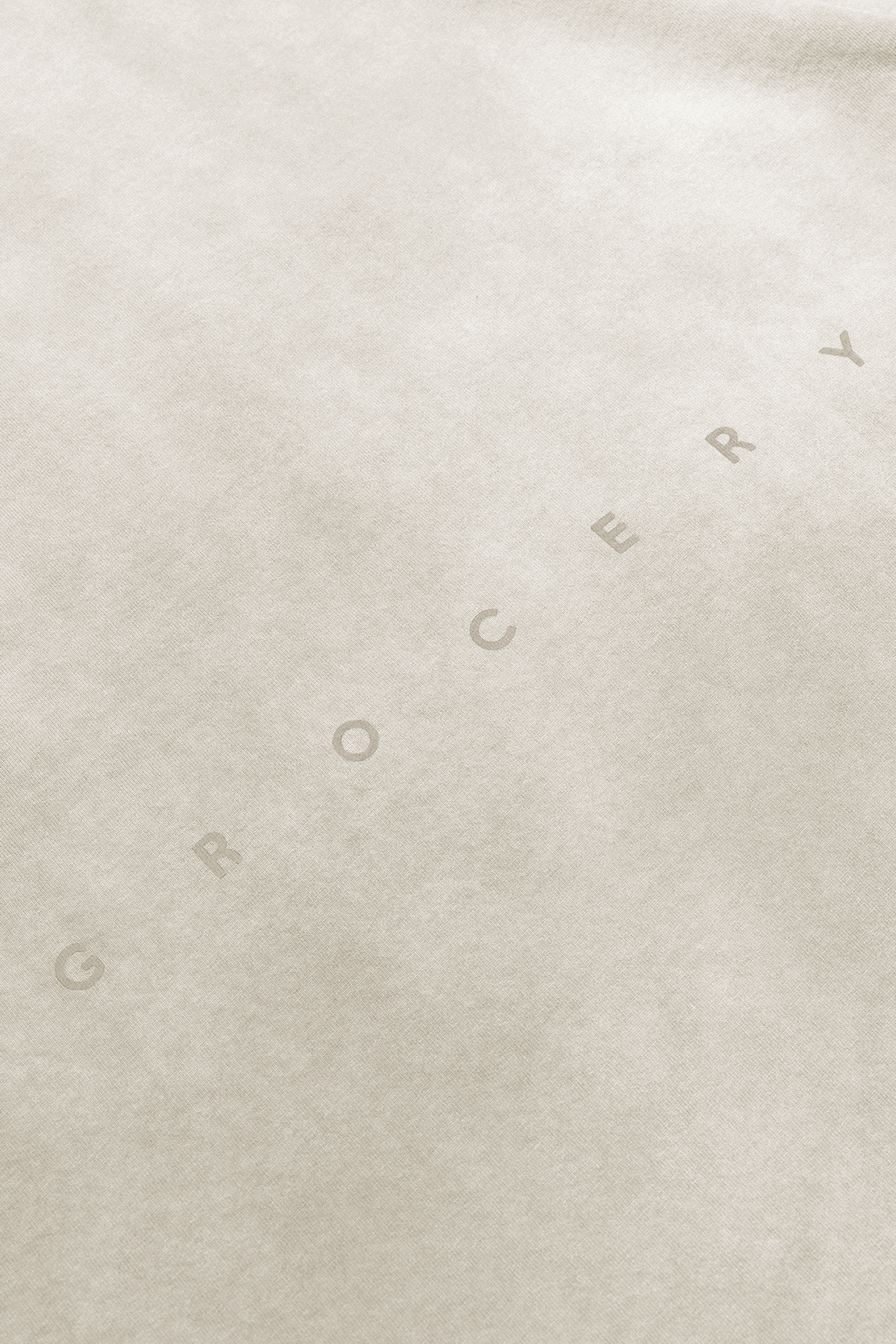 GROCERY DIRTY WASHED INVOICE POCKET TEE/ FADED CREAM - GROGROCERY