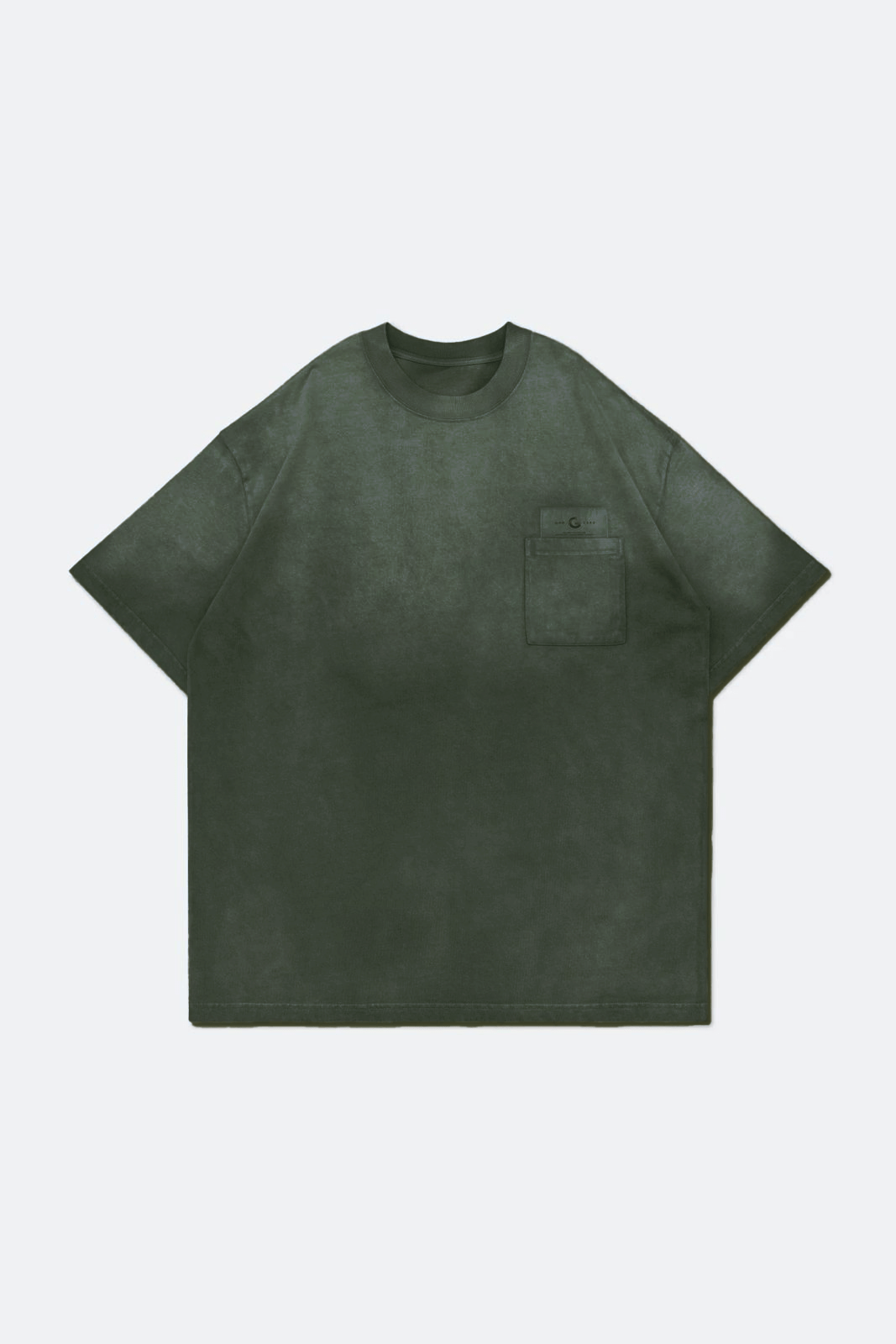 GROCERY DIRTY WASHED INVOICE POCKET TEE/ FADED DARK GREEN - GROGROCERY