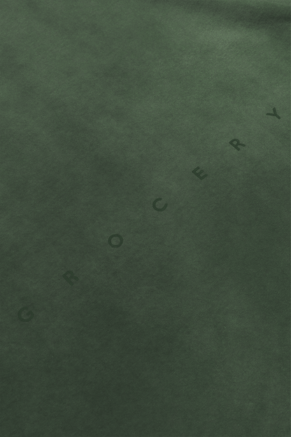 GROCERY DIRTY WASHED INVOICE POCKET TEE/ FADED DARK GREEN - GROGROCERY