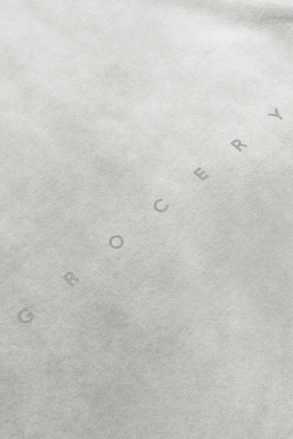 GROCERY DIRTY WASHED INVOICE POCKET TEE/ FADED GREY - GROGROCERY