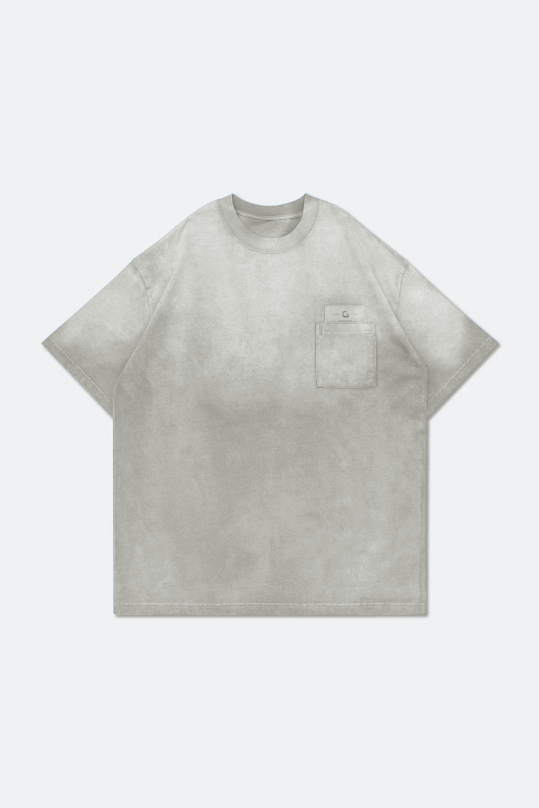GROCERY DIRTY WASHED INVOICE POCKET TEE/ FADED GREY - GROGROCERY