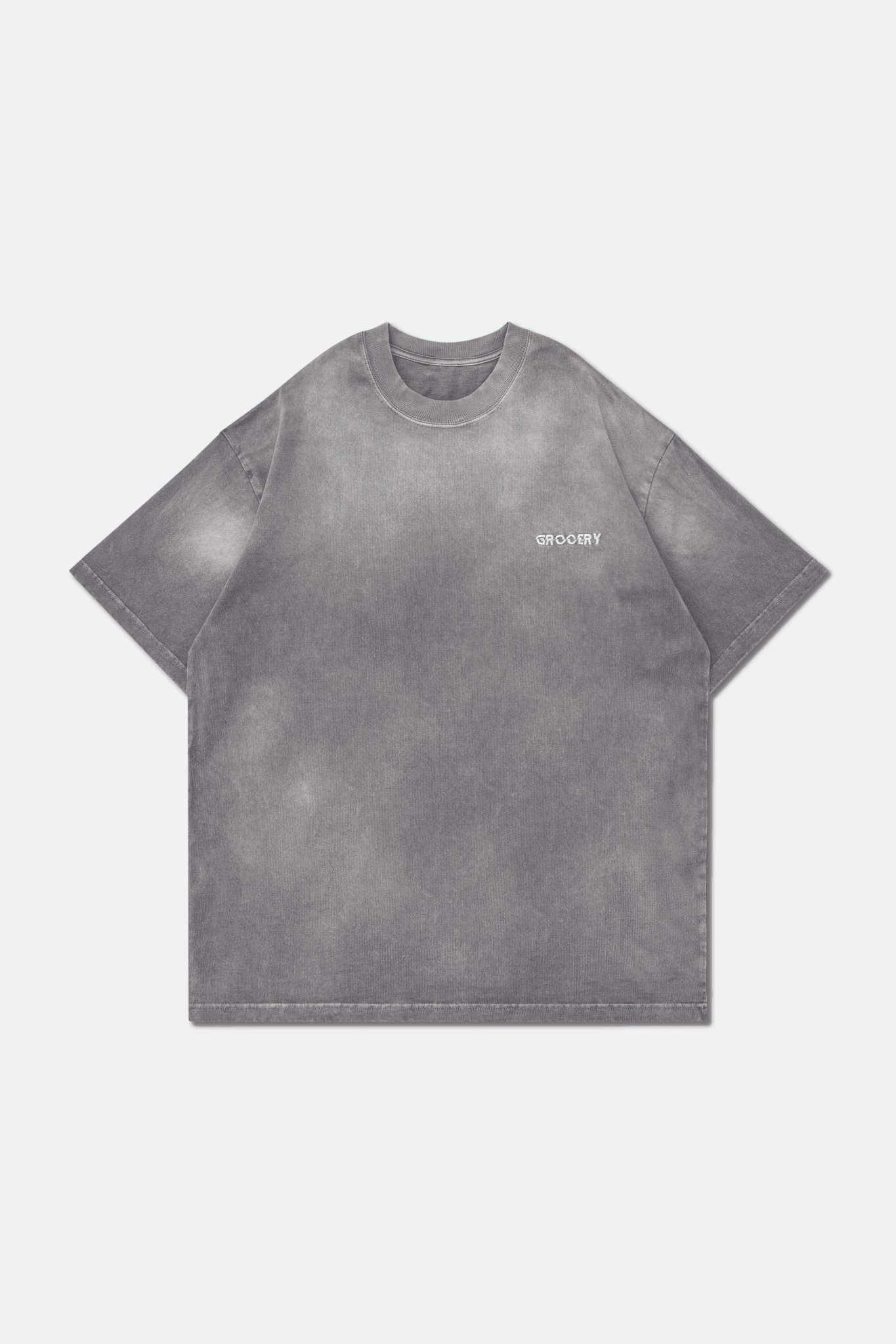 GROCERY DIRTY WASHED PAINTED SLOGAN TEE/ FADED GREY - GROGROCERY