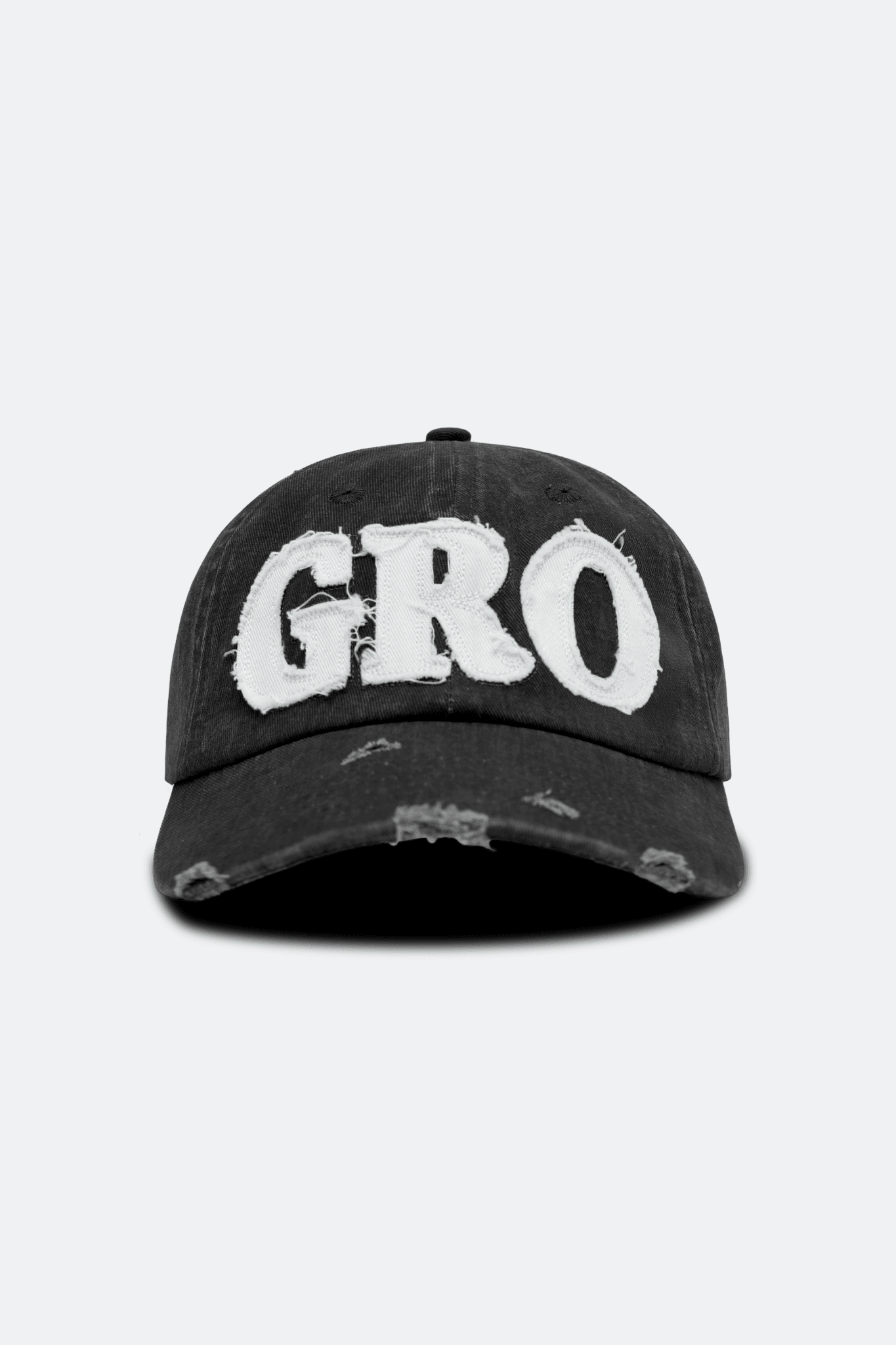 GROCERY DISTRESSED LOGO WASHED CAP/ BLACK - GROGROCERY