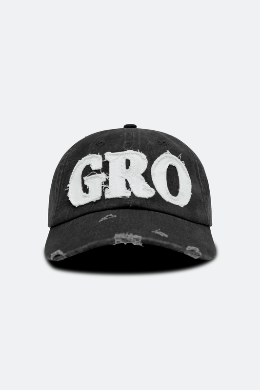 GROCERY DISTRESSED LOGO WASHED CAP/ BLACK - GROGROCERY