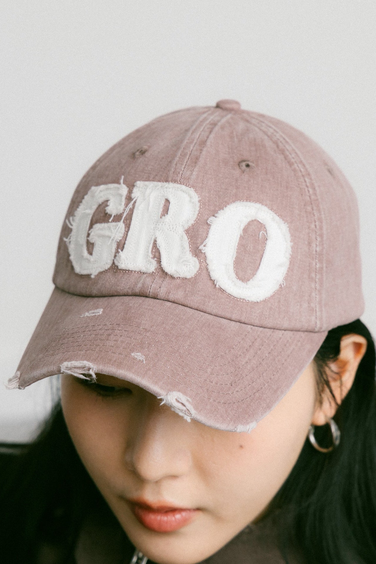 GROCERY DISTRESSED LOGO WASHED CAP/ DUSTY PINK - GROGROCERY