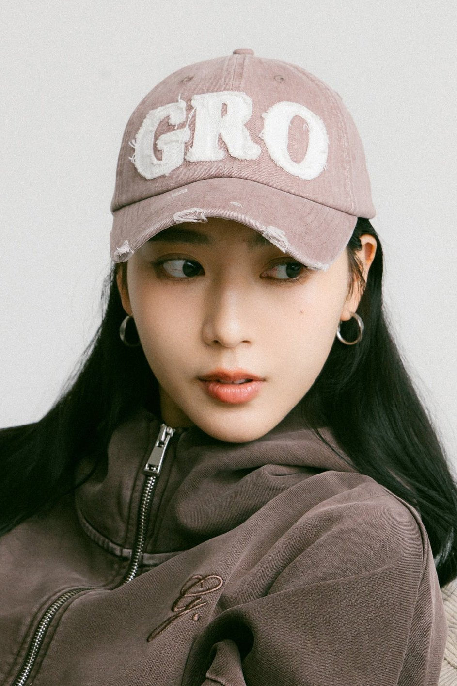 GROCERY DISTRESSED LOGO WASHED CAP/ DUSTY PINK - GROGROCERY
