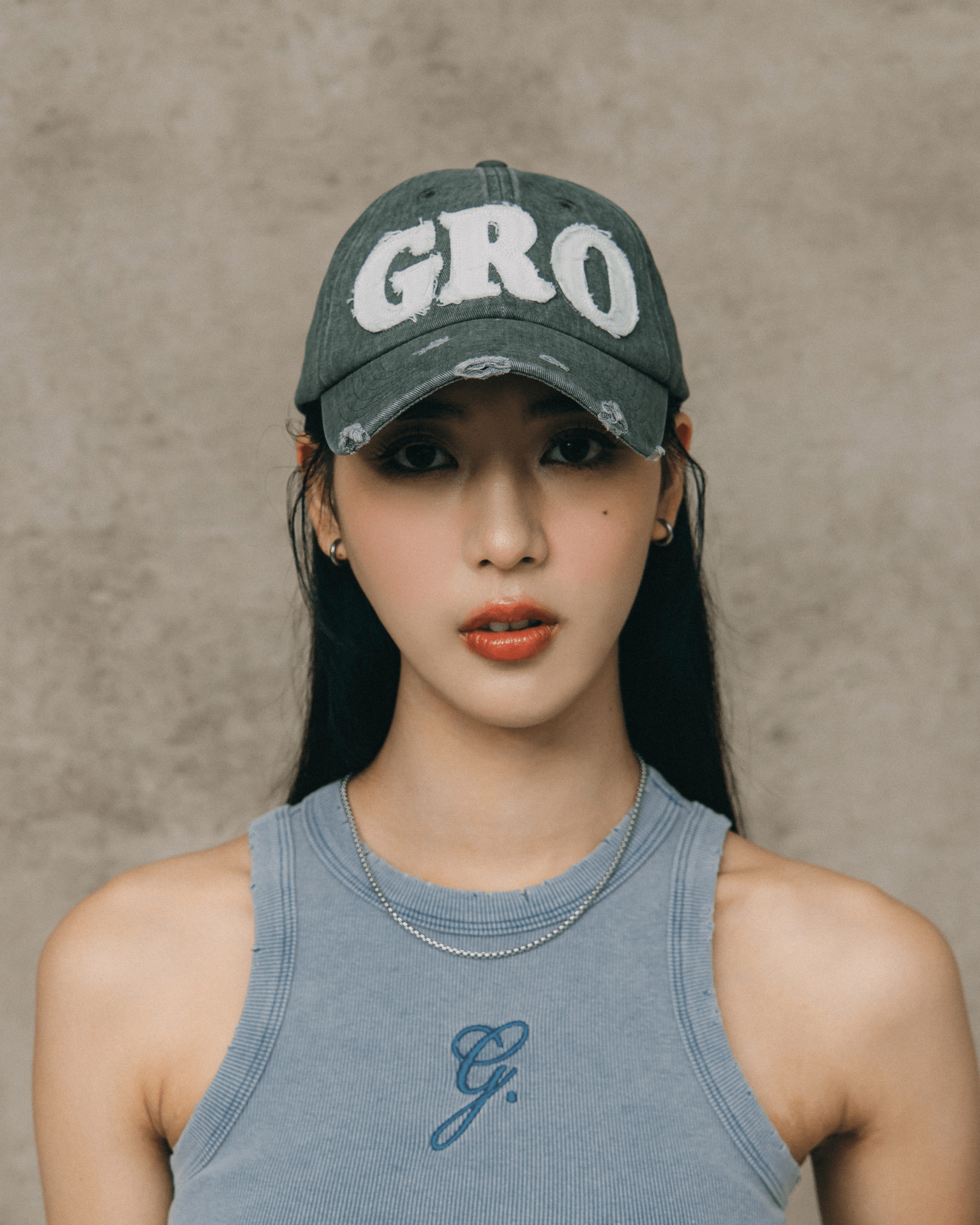 GROCERY DISTRESSED LOGO WASHED CAP/ GREY - GROGROCERY