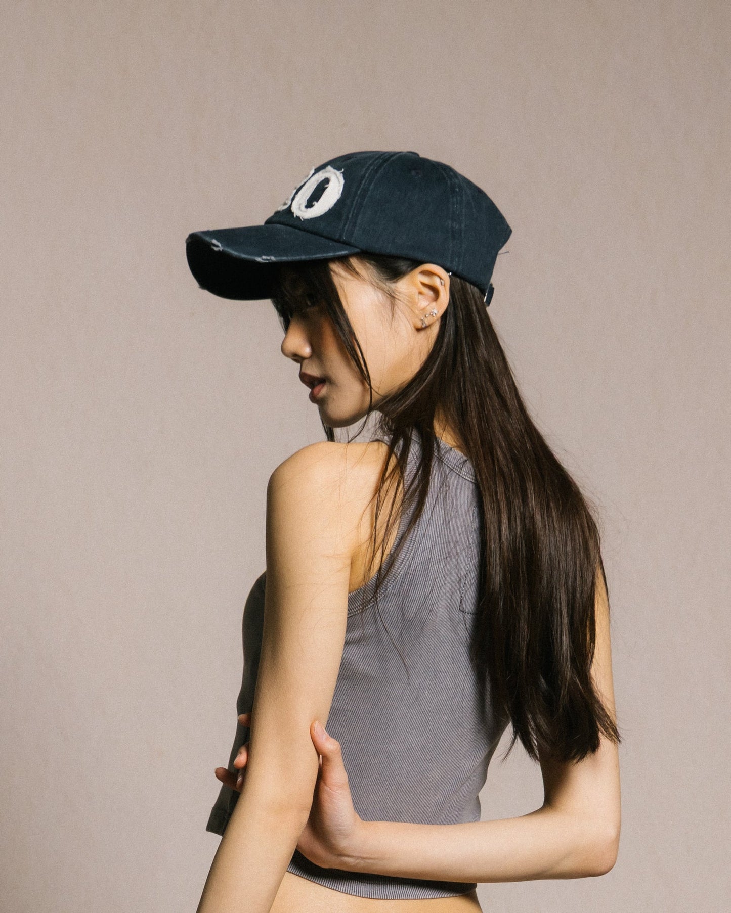 GROCERY DISTRESSED LOGO WASHED CAP/ NAVY - GROGROCERY