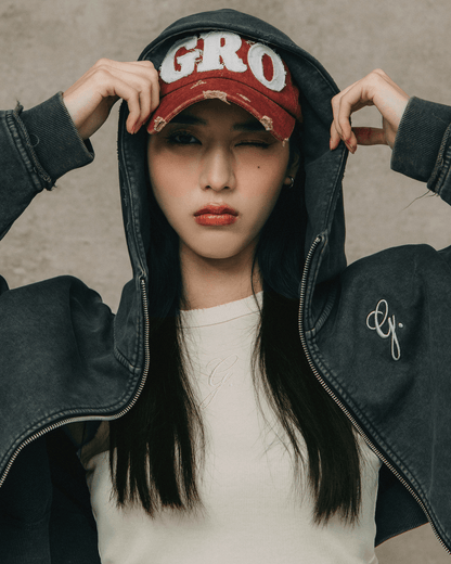GROCERY DISTRESSED LOGO WASHED CAP/ RED - GROGROCERY