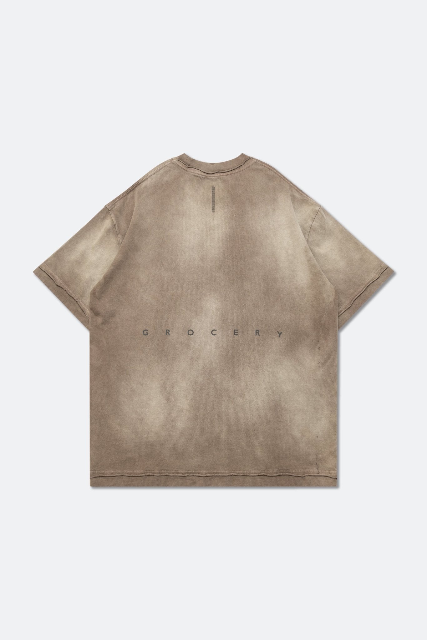 GROCERY DISTRESSED SMALL LOGO WASHED TEE/ FADED SAND - GROGROCERY