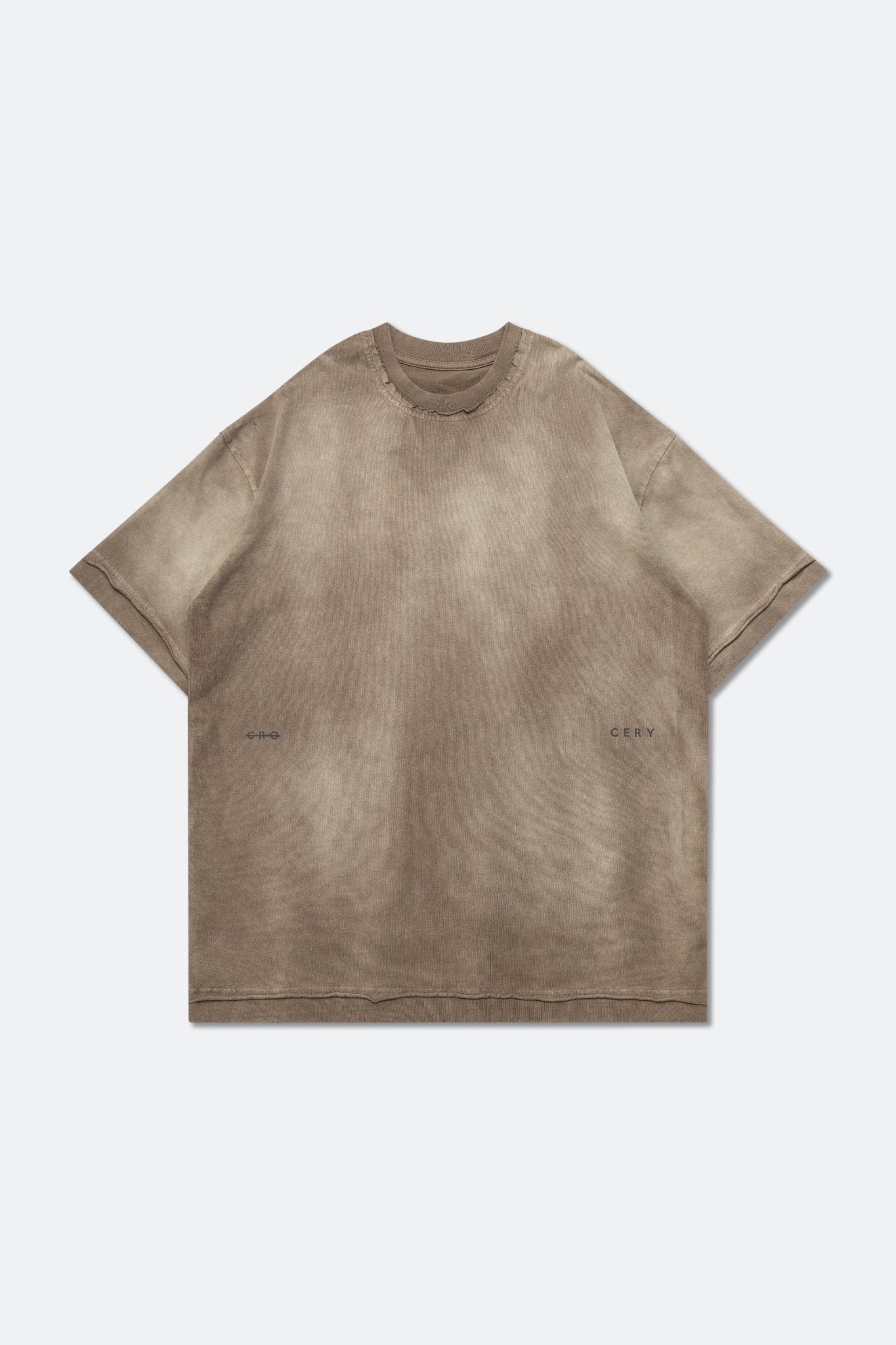 GROCERY DISTRESSED SMALL LOGO WASHED TEE/ FADED SAND - GROGROCERY