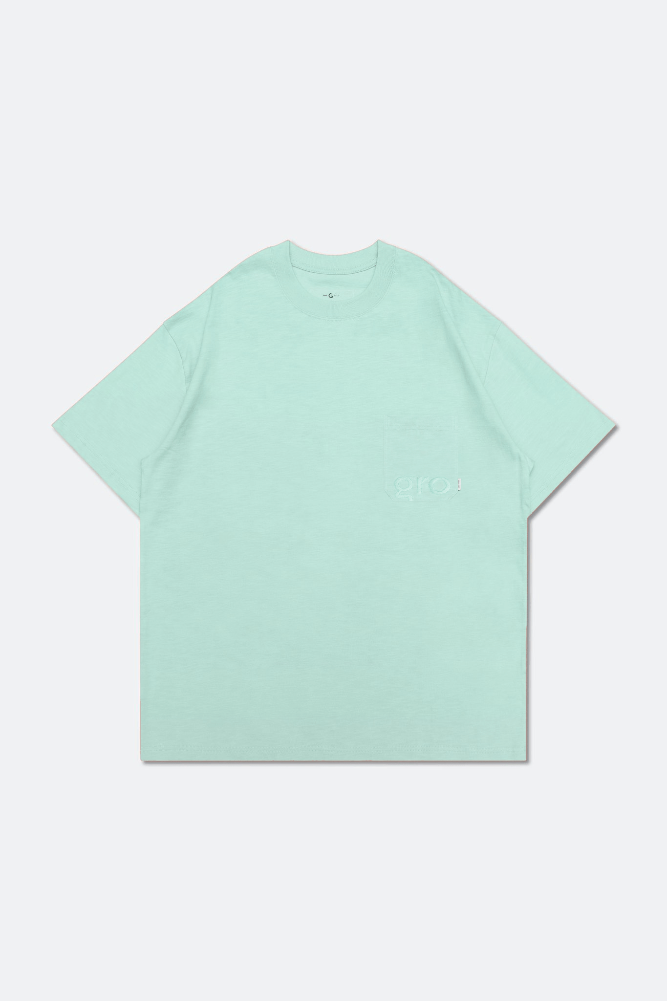 GROCERY EMBROIDERY LOGO POCKET TEE/ APPLE GREEN - GROGROCERY