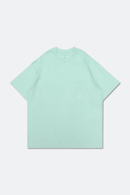 GROCERY EMBROIDERY LOGO POCKET TEE/ APPLE GREEN - GROGROCERY