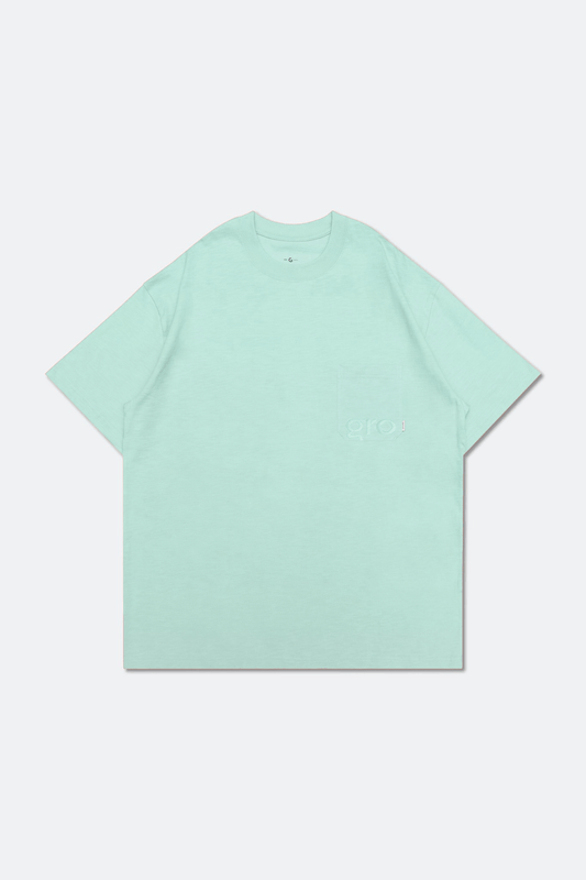 GROCERY EMBROIDERY LOGO POCKET TEE/ APPLE GREEN - GROGROCERY