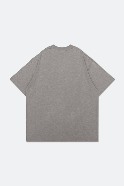 GROCERY EMBROIDERY LOGO POCKET TEE/ CEMENT - GROGROCERY