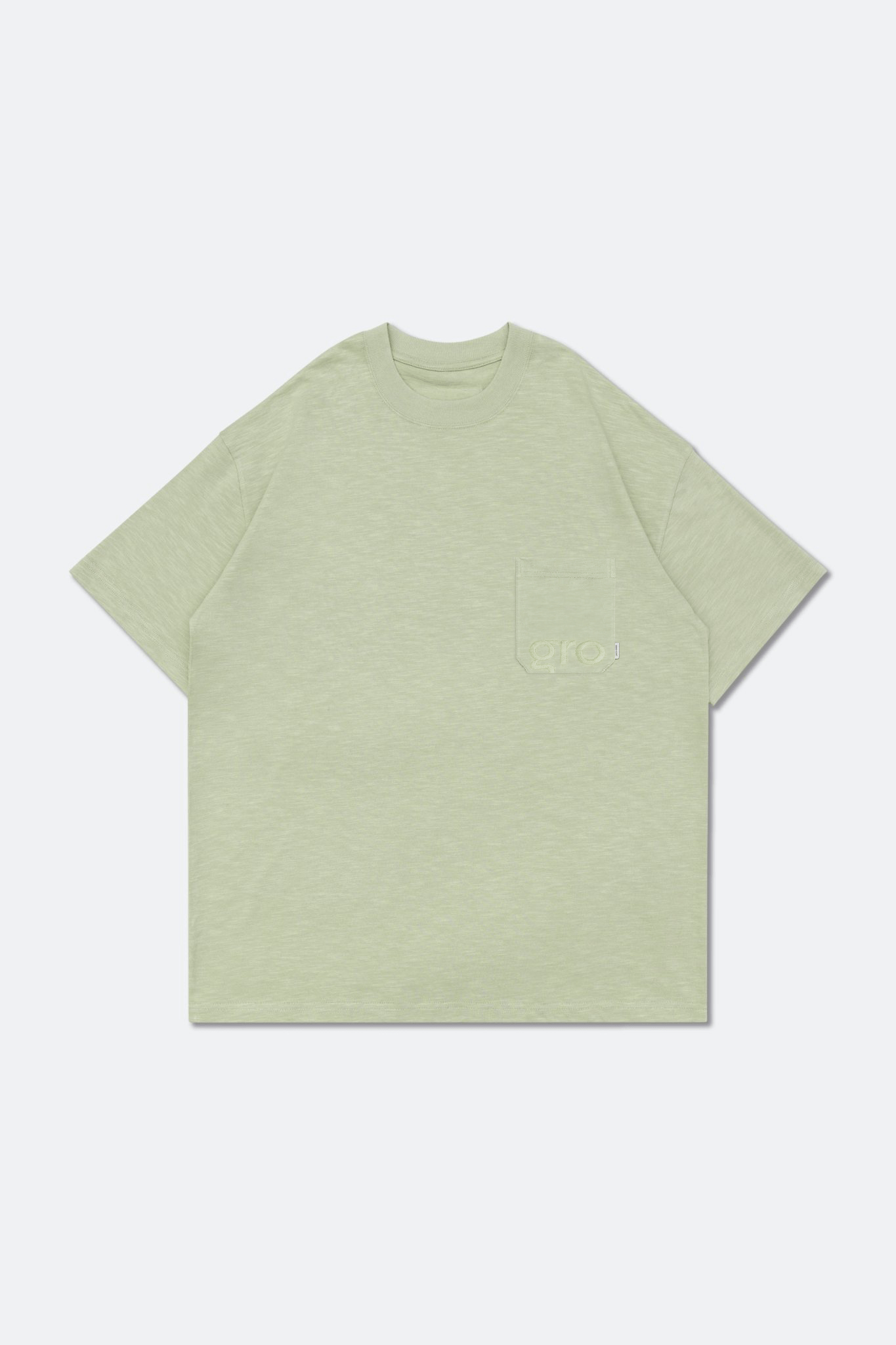 GROCERY EMBROIDERY LOGO POCKET TEE/ DUSTY GREEN - GROGROCERY