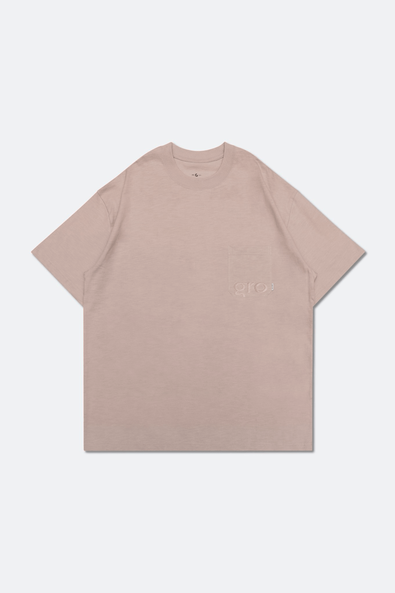 GROCERY EMBROIDERY LOGO POCKET TEE/ DUSTY PINK - GROGROCERY