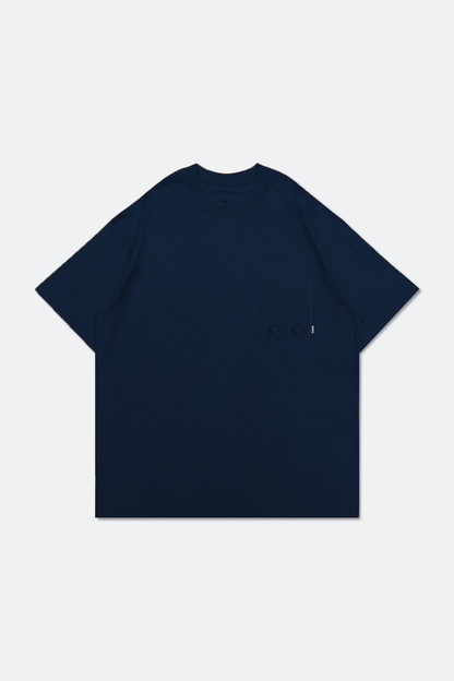 GROCERY EMBROIDERY LOGO POCKET TEE/ NAVY - GROGROCERY