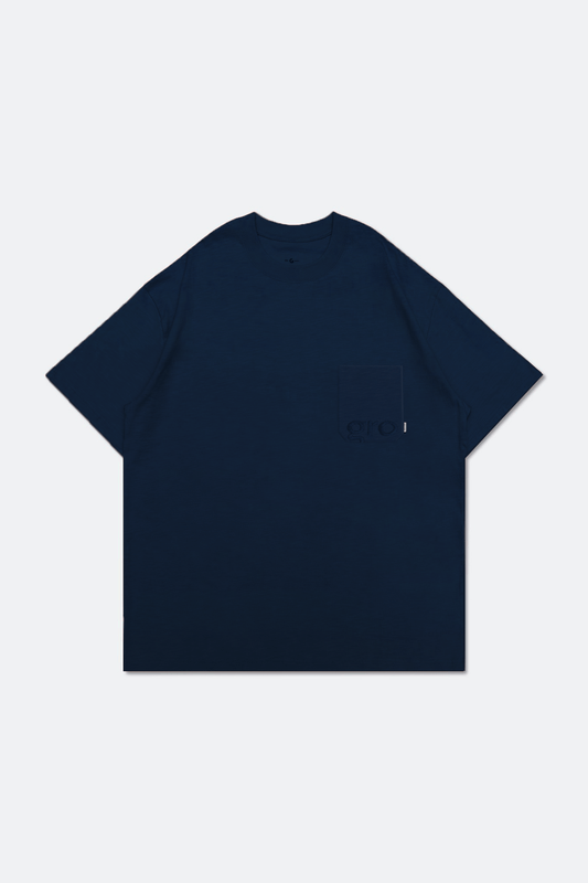 GROCERY EMBROIDERY LOGO POCKET TEE/ NAVY - GROGROCERY