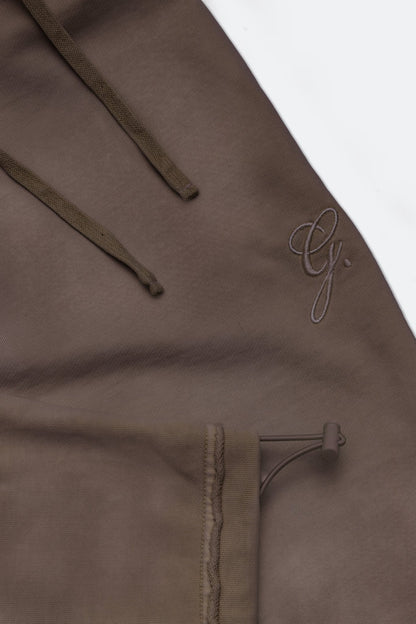 GROCERY FADE WASHED WIDE LEG SWEATPANTS/ WASHED BROWN - GROGROCERY