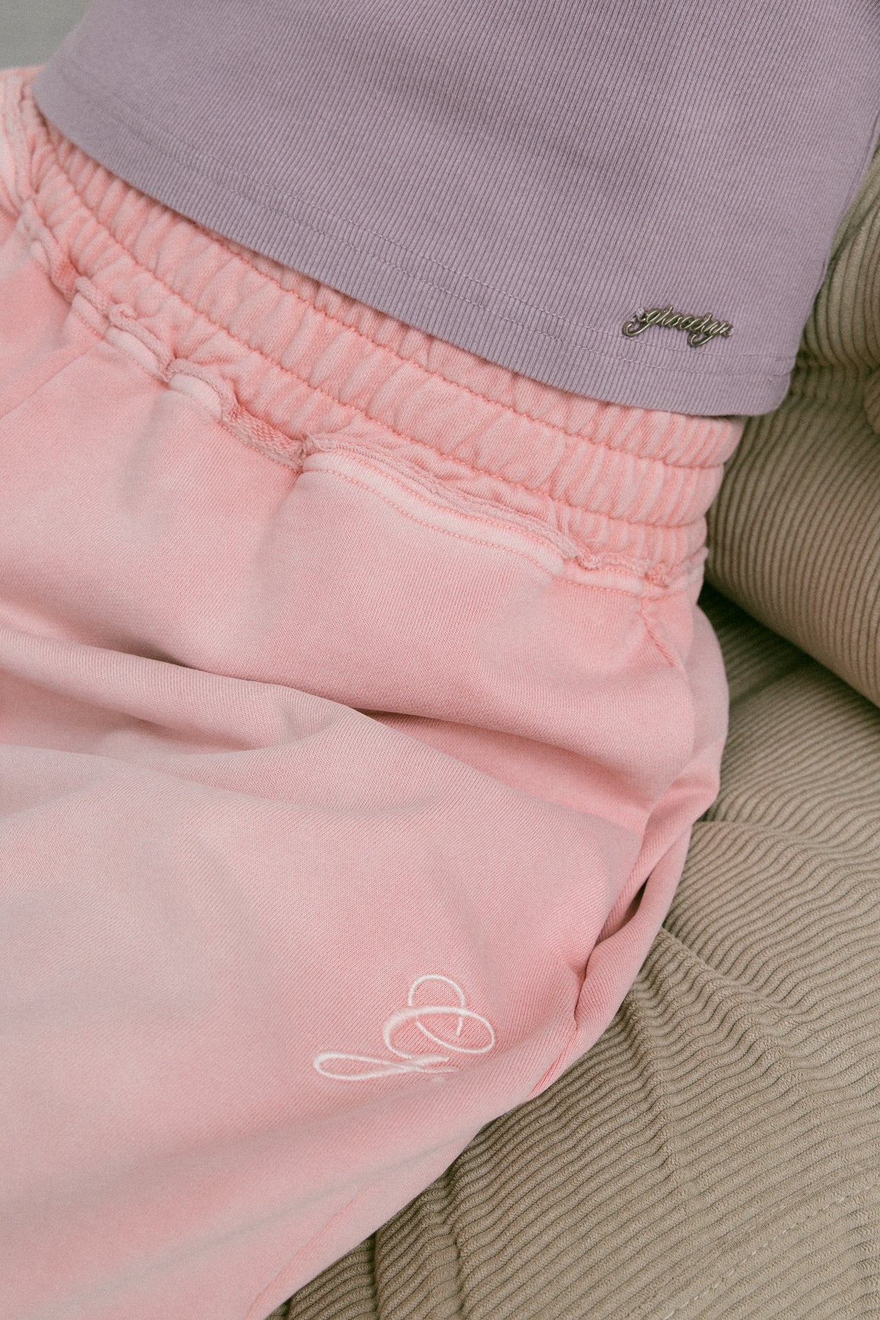 GROCERY FADE WASHED WIDE LEG SWEATPANTS/ WASHED PINK - GROGROCERY