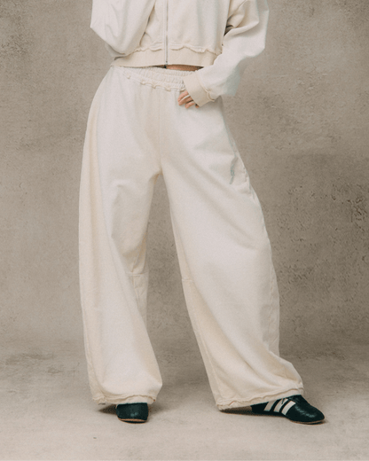 GROCERY FADED WASHED WIDE LEG SWEATPANTS/ WASHED CREAM - GROGROCERY