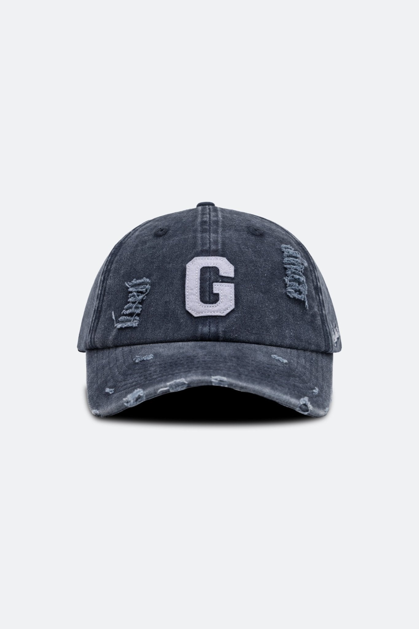 GROCERY G LOGO VINTAGE DISTRESSED CAP/ WASHED NAVY - GROGROCERY