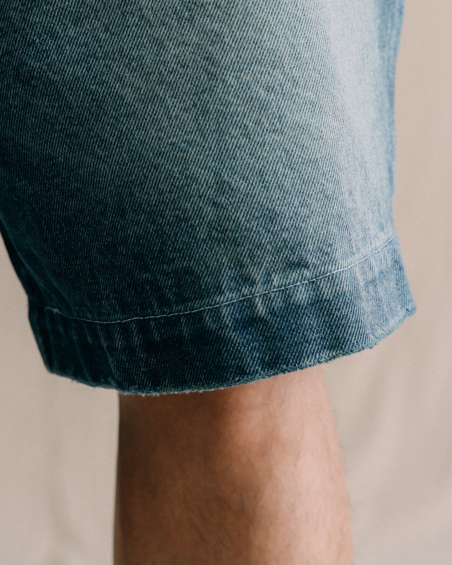 GROCERY G LOGO WASHED DENIM SHORTS/ FADED BLUE - GROGROCERY