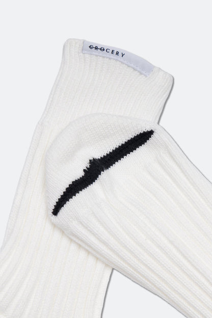 GROCERY HEAVYWEIGHT RIBBED SOCKS PACK / WHITE - GROGROCERY
