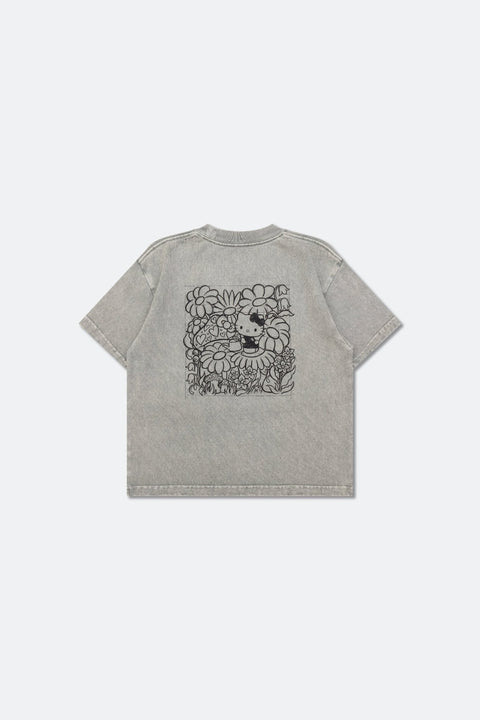 GROCERY | HELLO KITTY KIDS LOVE GARDEN WASHED GRAPHIC TEE/ WASHED GREY - GROGROCERY