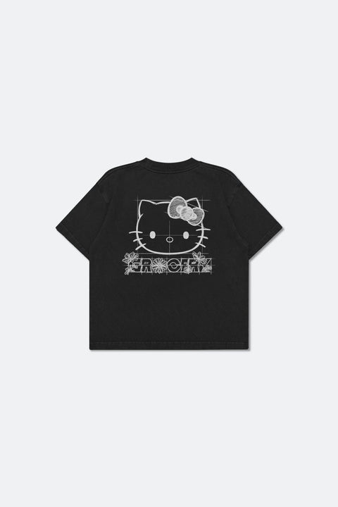 GROCERY | HELLO KITTY KIDS SKETCH KITTY WASHED GRAPHIC TEE/ WASHED BLACK - GROGROCERY