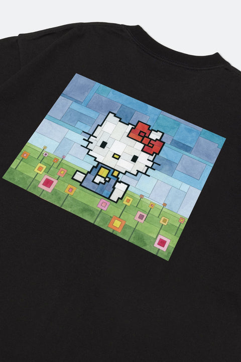 GROCERY | HELLO KITTY PIXEL KITTY GRAPHIC TEE by ADAM LISTER/ BLACK - GROGROCERY