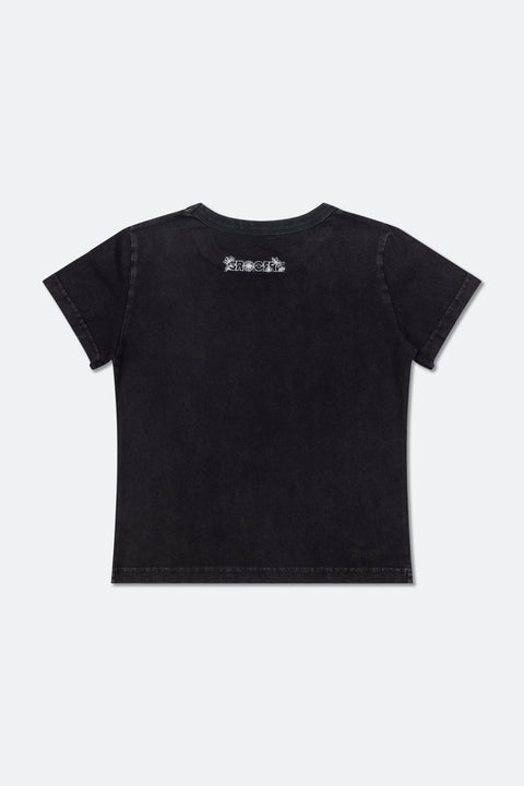 GROCERY | HELLO KITTY SKETCH KITTY WASHED BABY TEE/ WASHED BLACK - GROGROCERY