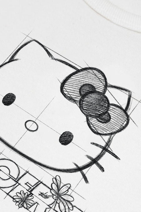 GROCERY | HELLO KITTY SKETCH LOGO BABY TEE/ WHITE - GROGROCERY