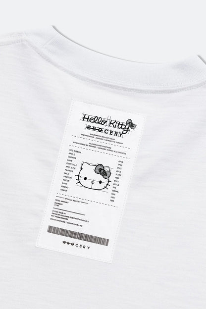 GROCERY | HELLO KITTY SKETCH LOGO INVOICE TEE/ WHITE - GROGROCERY