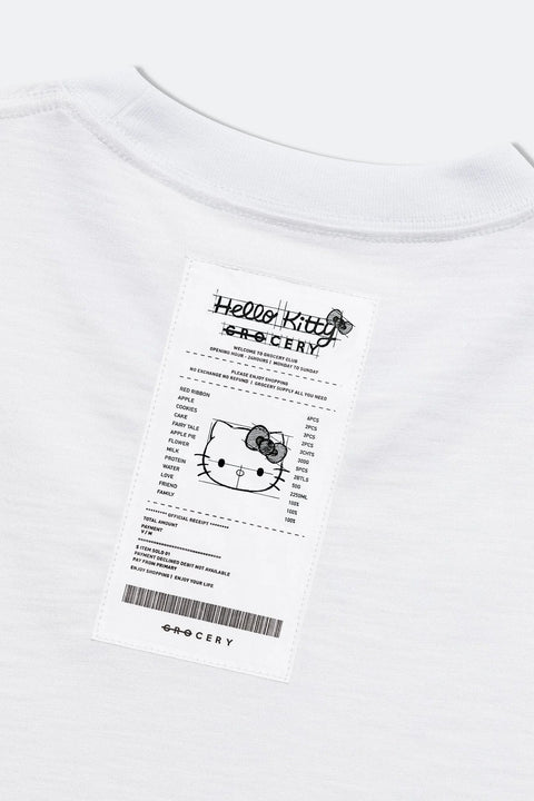 GROCERY | HELLO KITTY SKETCH LOGO INVOICE TEE/ WHITE - GROGROCERY