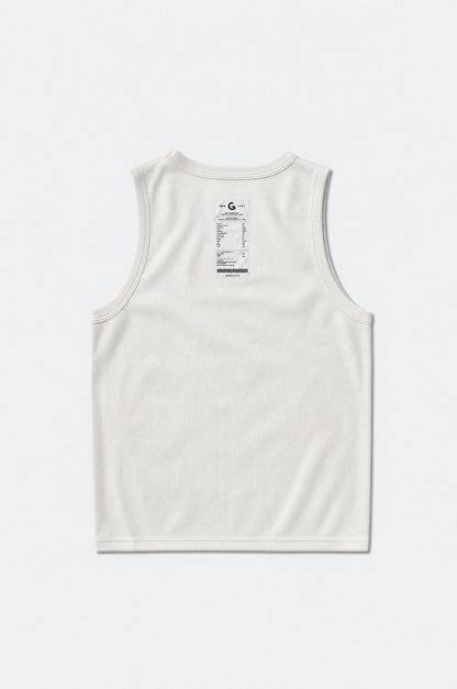 GROCERY INVOICE TANK TOP/ WHITE - GROGROCERY