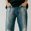 GROCERY JN - 002 DISTRESSED WASHED DENIM JEANS/ BLUE - GROGROCERY