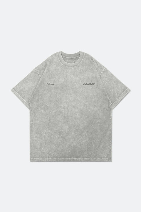 GROCERY KB 5.0 NO.24 WASHED TEE/ GREY BY ADAM LISTER - GROGROCERY